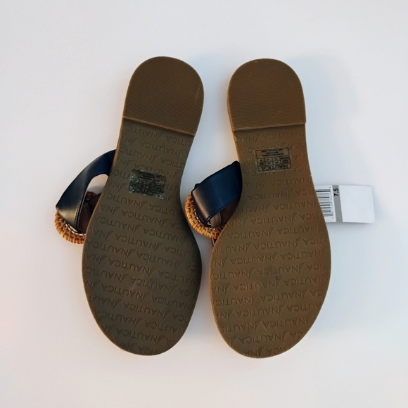 Nautica Navy  Leather Sandals – Men’s‎ 7.5 / Women’s 9 Equivalent | Beach-Ready - Picture 2 of 5